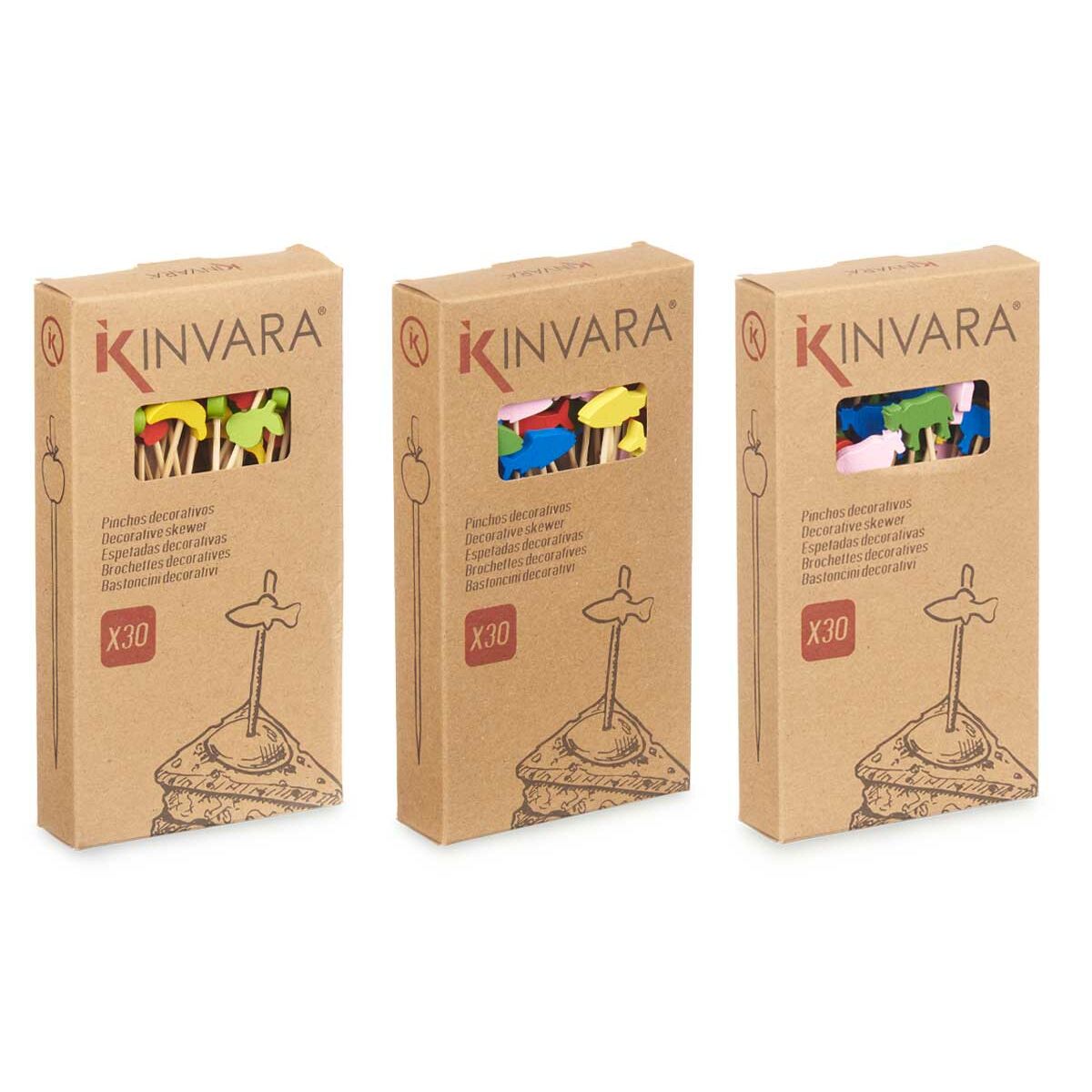 Kinvara Barbecue Skewer Set Bamboo Skewer Decorated – Produktansicht 4
