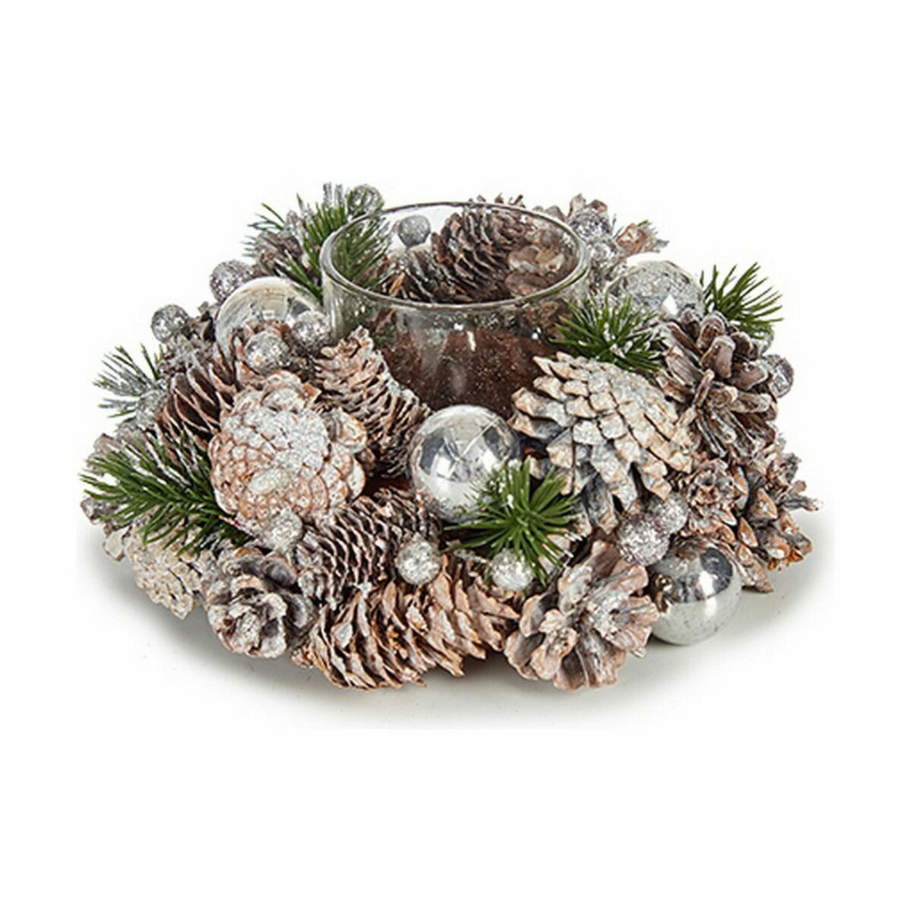 Krist+ Weihnachtskerze Halter Weiß Transparent Silber – Produktansicht 2