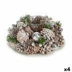 Krist+ Weihnachtskerze Halter Weiß Transparent Silber – Ansicht 1