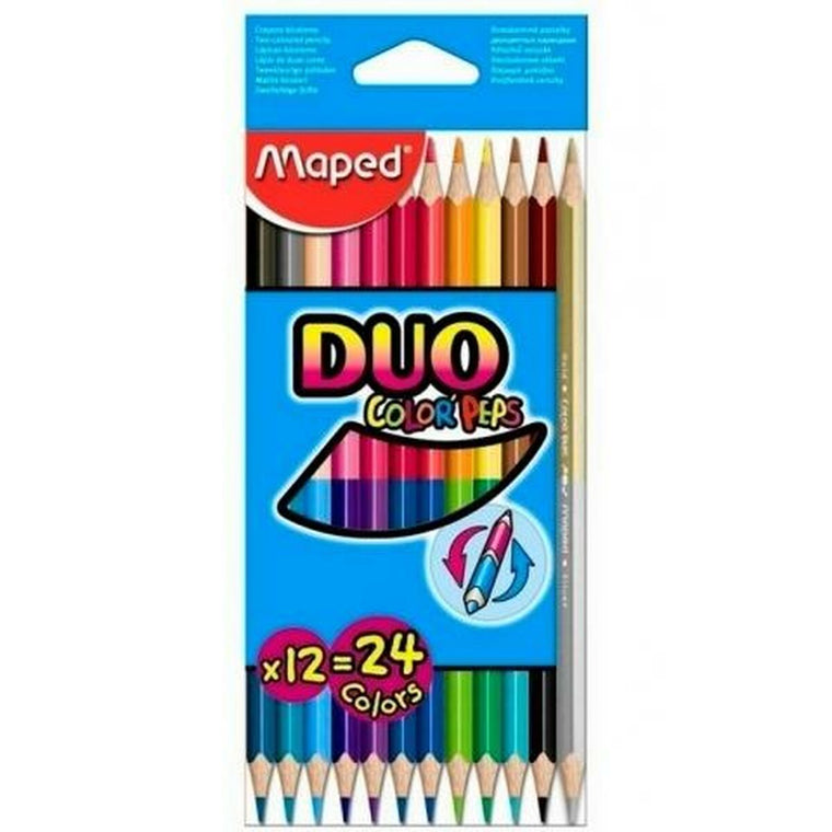 Colouring pencils Maped Duo Color' Peps Mehrfarbig Double-ended 12 Teile (12 Stück) – Produktbild 2