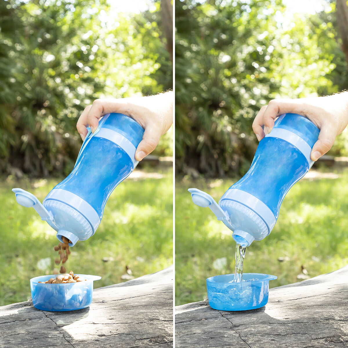 2-in-1 Flasche mit Wasser & food containers für Haustiere Pettap InnovaGoods – Produktansicht 2