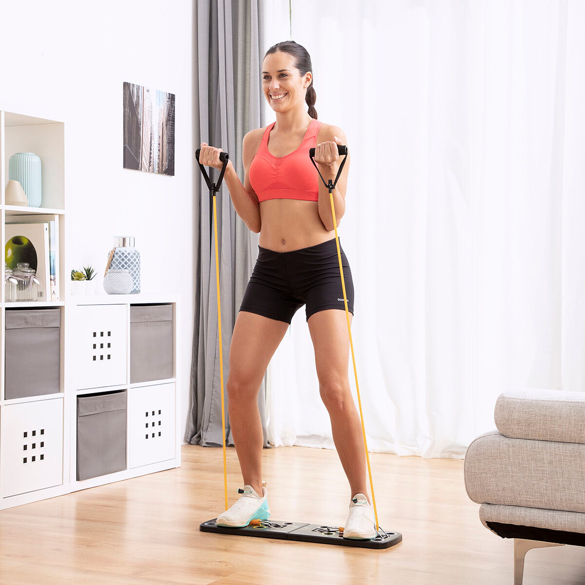Push-Up Tafel mit Widerstandsbänder & Trainingsanleitung Pulsher InnovaGoods – Produktansicht 5