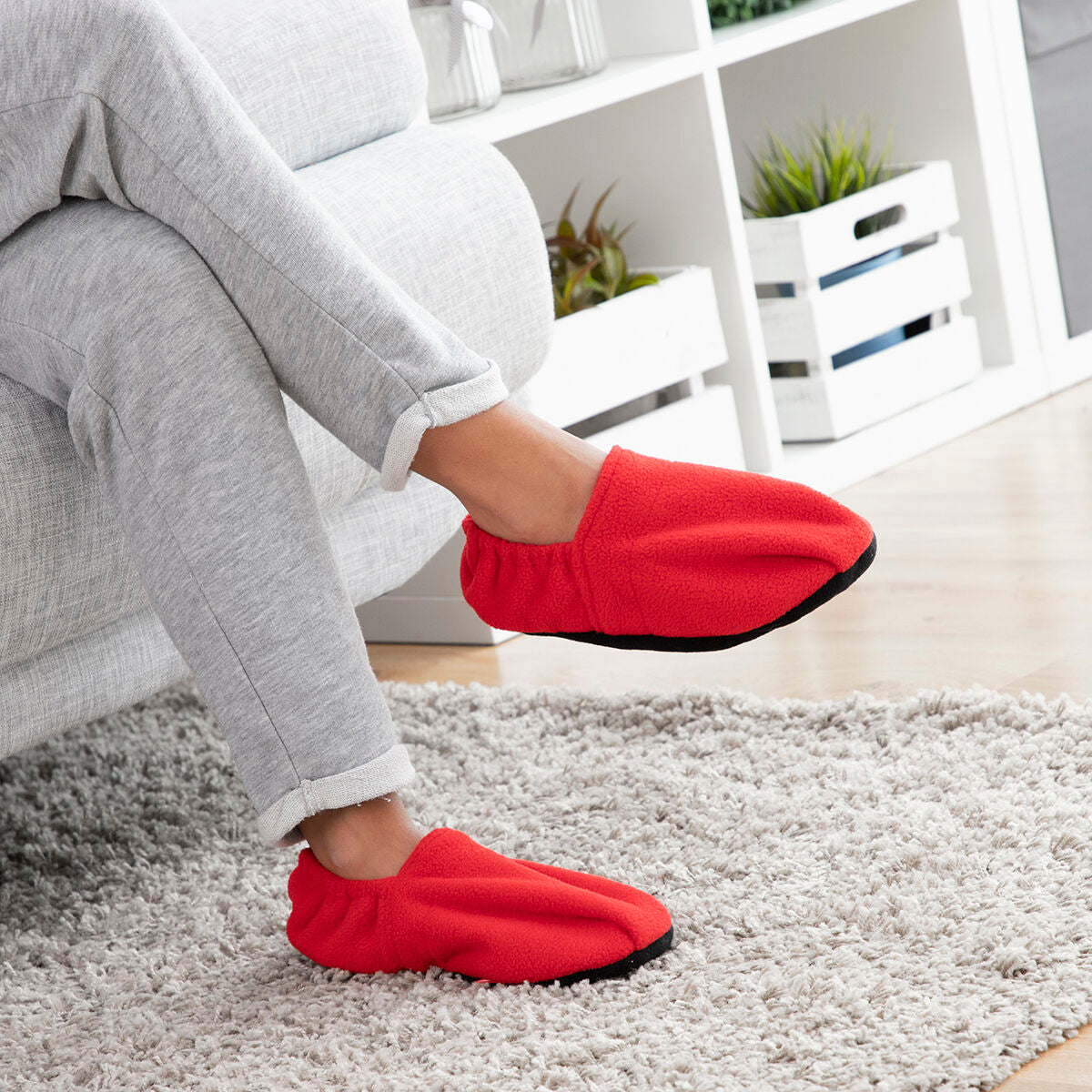 InnovaGoods Microwavable Heated Slippers Rot