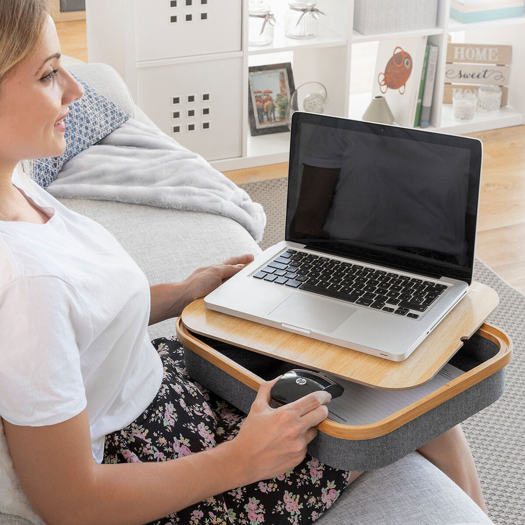 InnovaGoods Tragbar Notebook Desk mit Aufbewahrung Tablett Larage – Ansicht 1