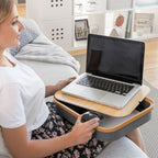 InnovaGoods Tragbar Notebook Desk mit Aufbewahrung Tablett Larage – Ansicht 1