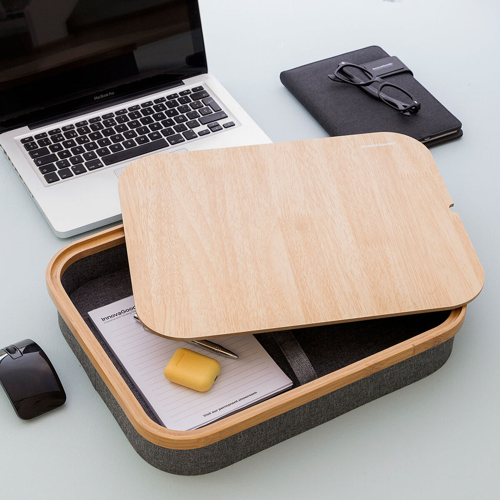 InnovaGoods Tragbar Notebook Desk mit Aufbewahrung Tablett Larage – Ansicht 3