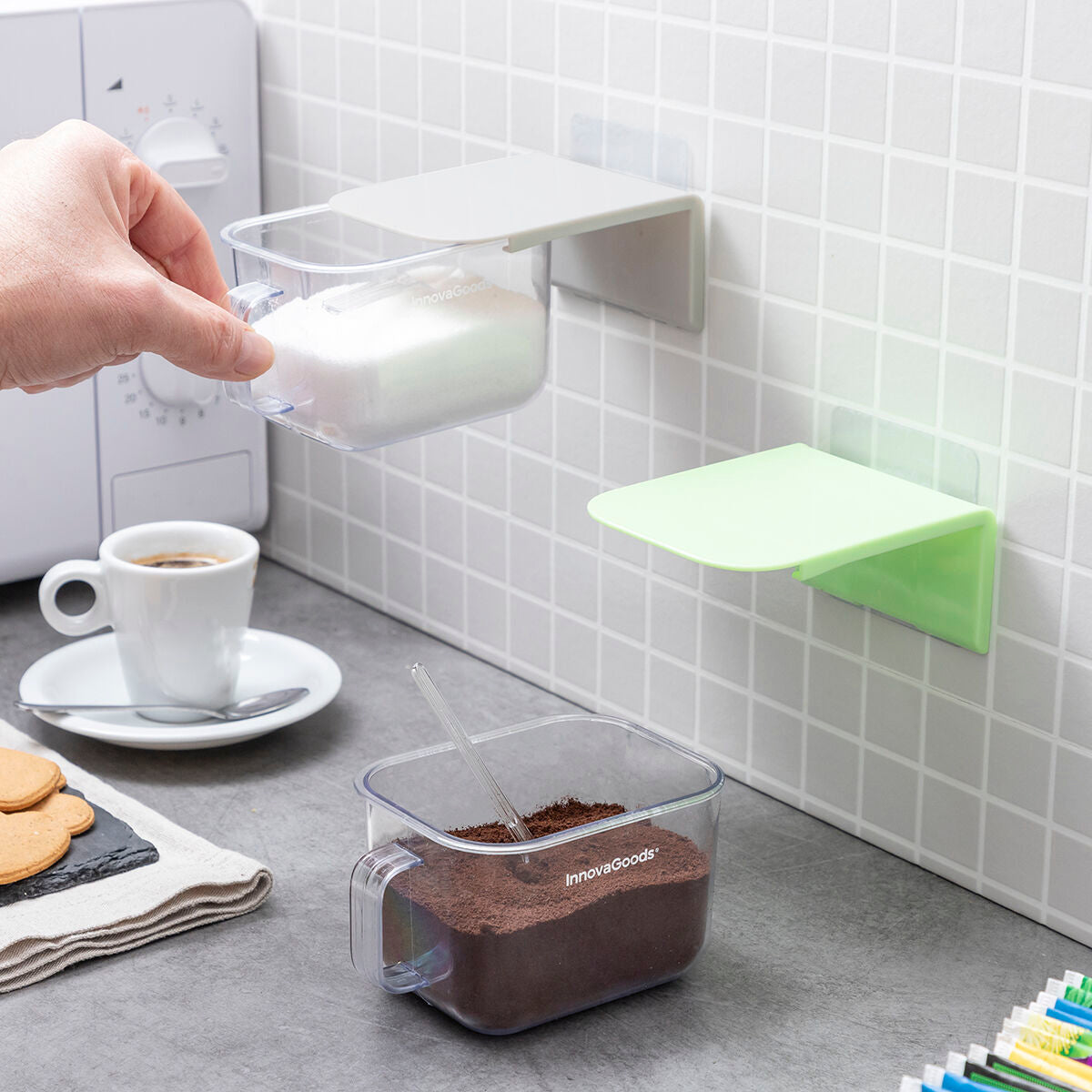 Removable Adhesive Kitchen Containers Handstore InnovaGoods 2 Stück – Produktbild 1