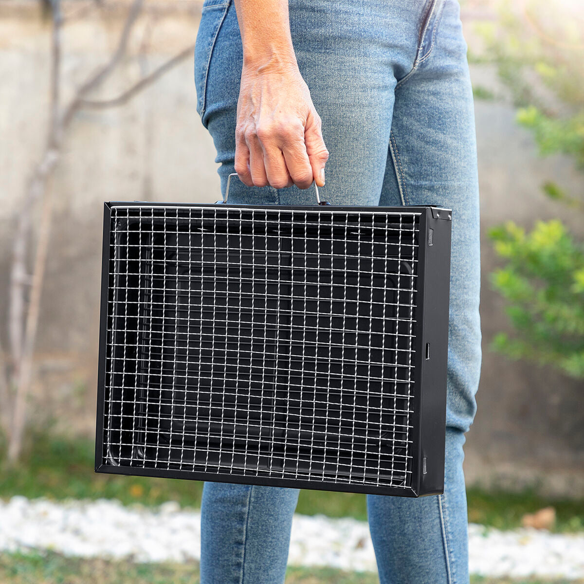 Klappbar Tragbar Barbecue für use mit Charcoal BearBQ InnovaGoods – Ansicht 2