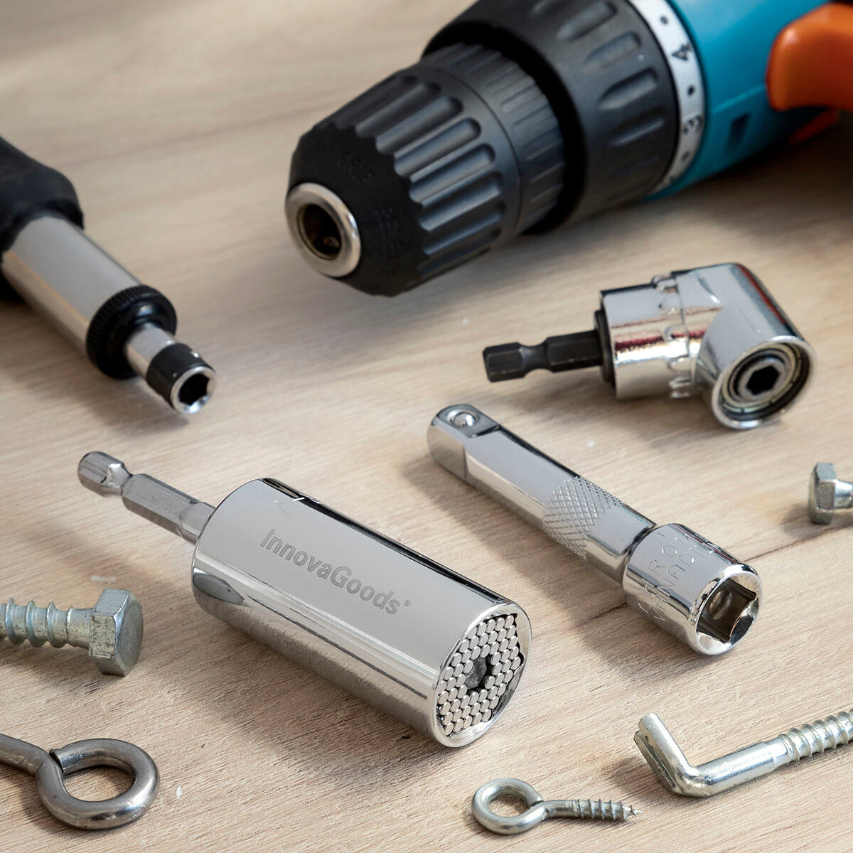 InnovaGoods Universal Socket Wrench mit Zubehör Uniscrew – Produktansicht 3