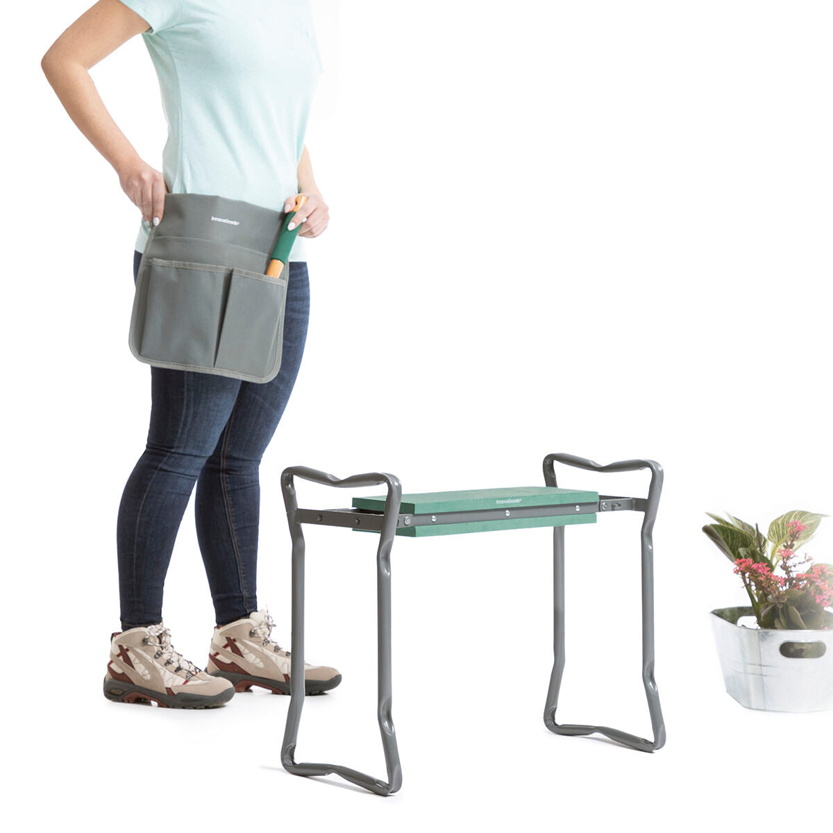 3-in-1 Klappbar Garten Seat mit Tasche für Tools Situl InnovaGoods – Ansicht 8