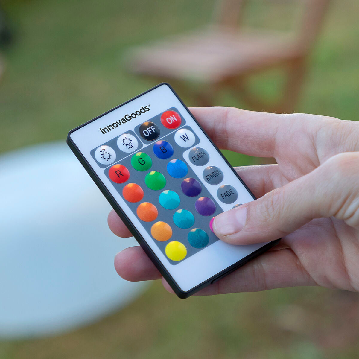 Aufblasbar Seat mit Mehrfarbig LED & Fern Steuerung Pulight InnovaGoods – Produktansicht 5