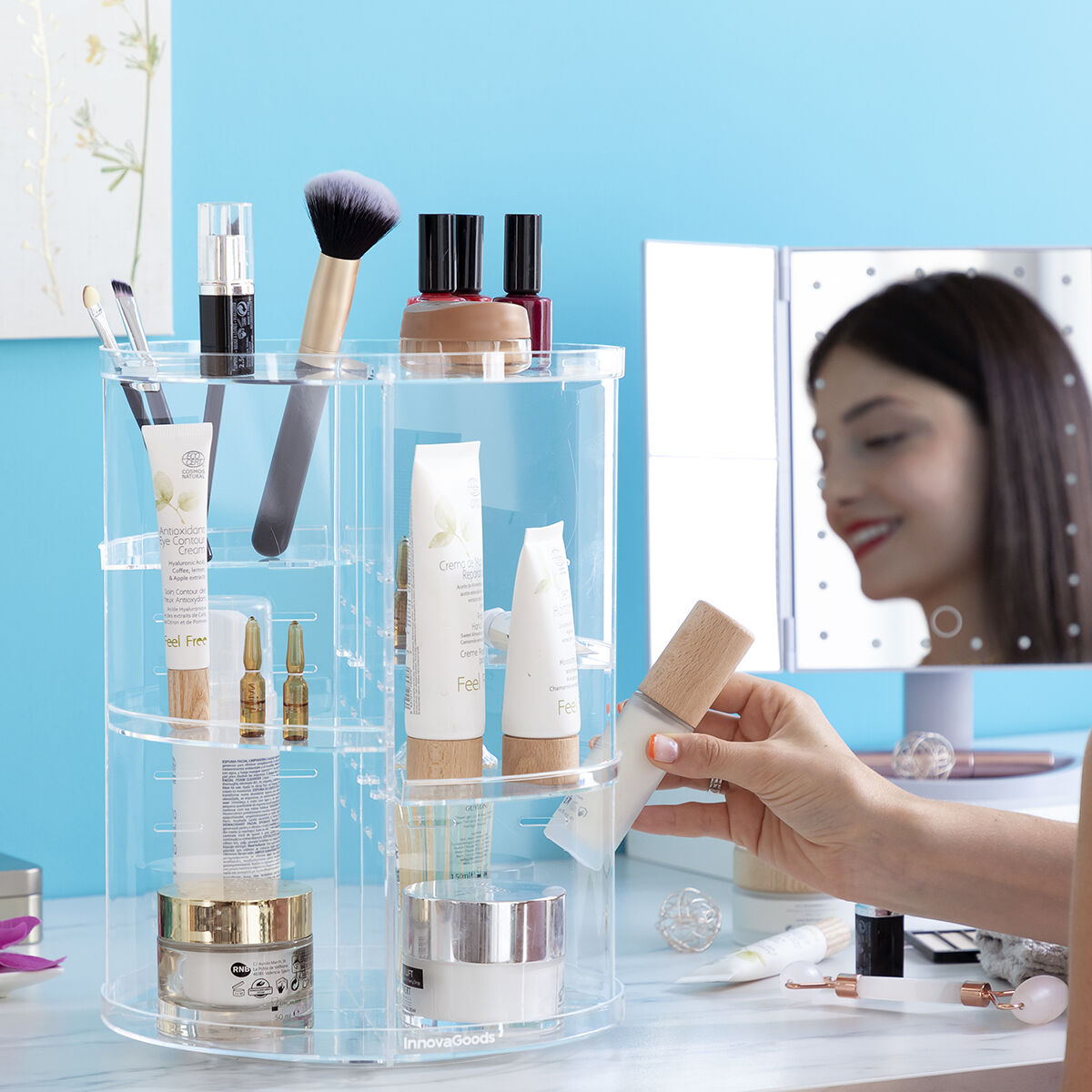 InnovaGoods Rotating Make-up Organiser Rolkup – Produktansicht 4