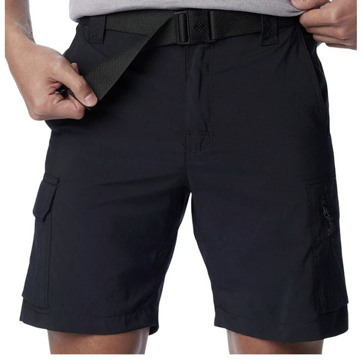 Herren's Sports Shorts Columbia Silberfarben Ridge Schwarz – Produktbild 1