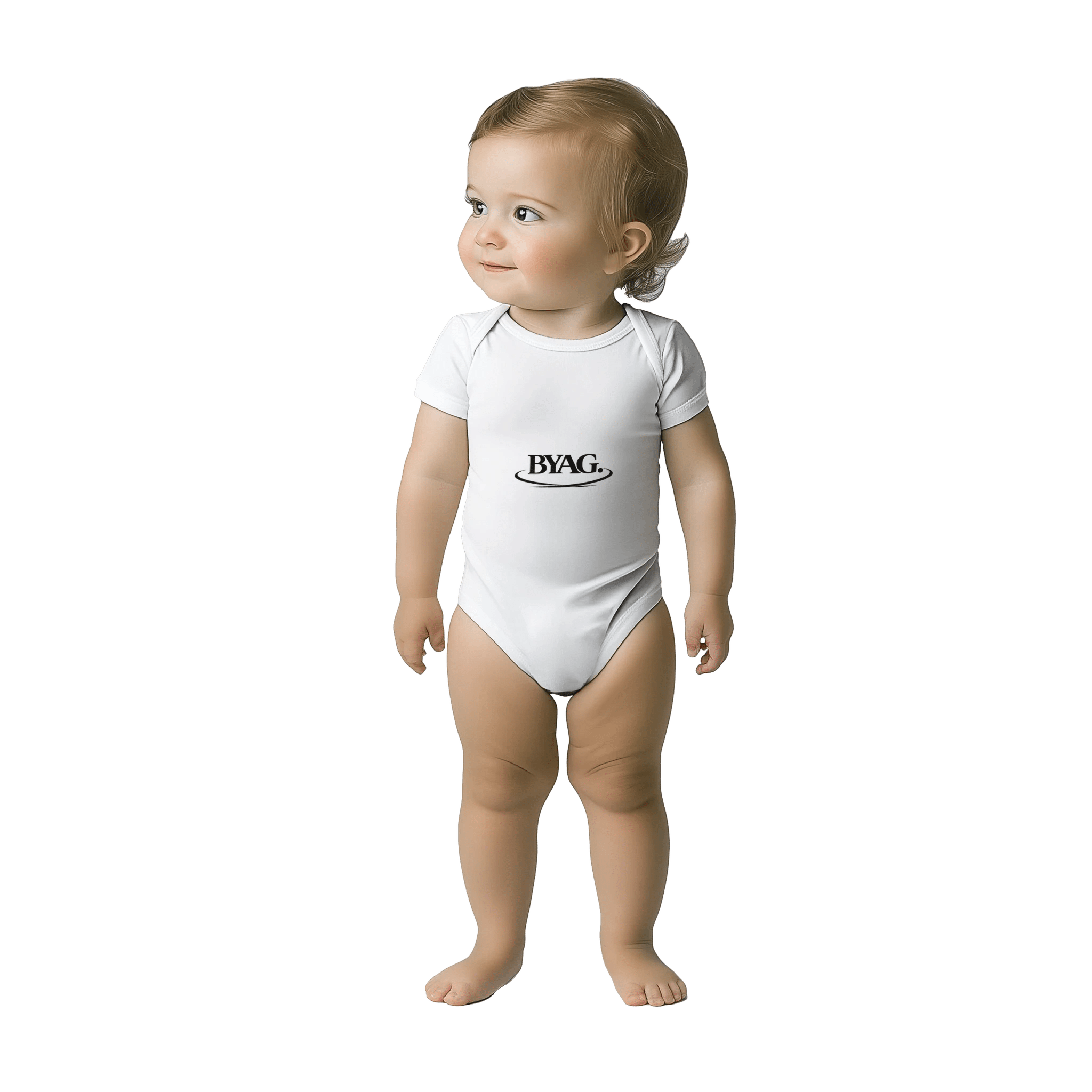 BYAG. Baby Short Sleeve Bodysuit – White - BYAG.DEPrint MaterialBYAG.DEBYAG.DE#original_value#12M