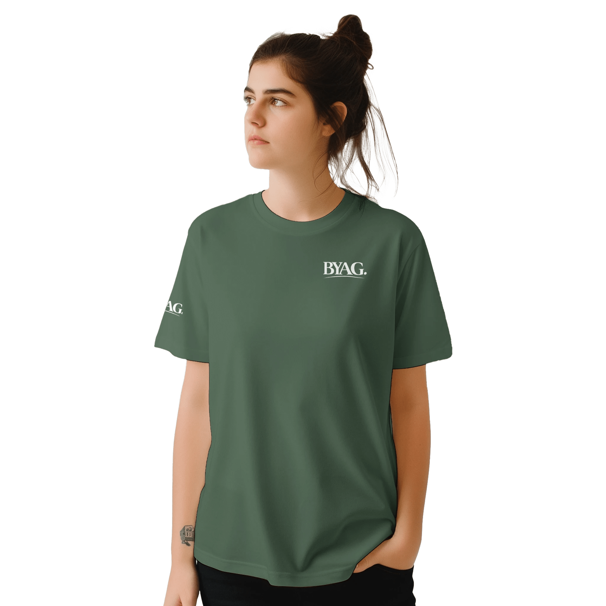 BYAG. Everyday Crewneck T-Shirt – Green - BYAG.DEPrint MaterialBYAG.DEBYAG.DE#original_value#S