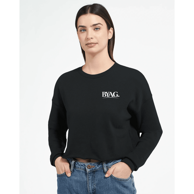 BYAG. Everyday Cropped Sweatshirt – Black