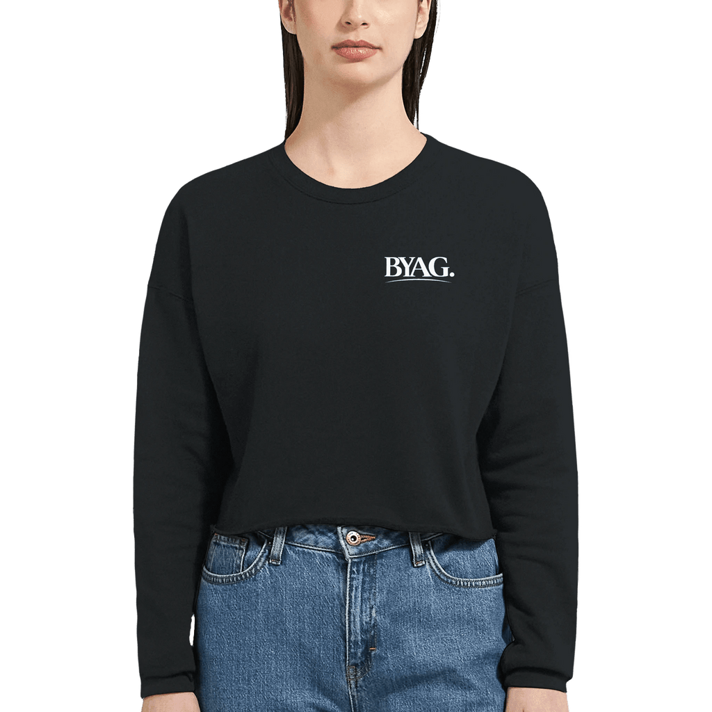 BYAG. Everyday Cropped Sweatshirt – Black - BYAG.DEPrint MaterialBYAG.DEBYAG.DE#original_value#S