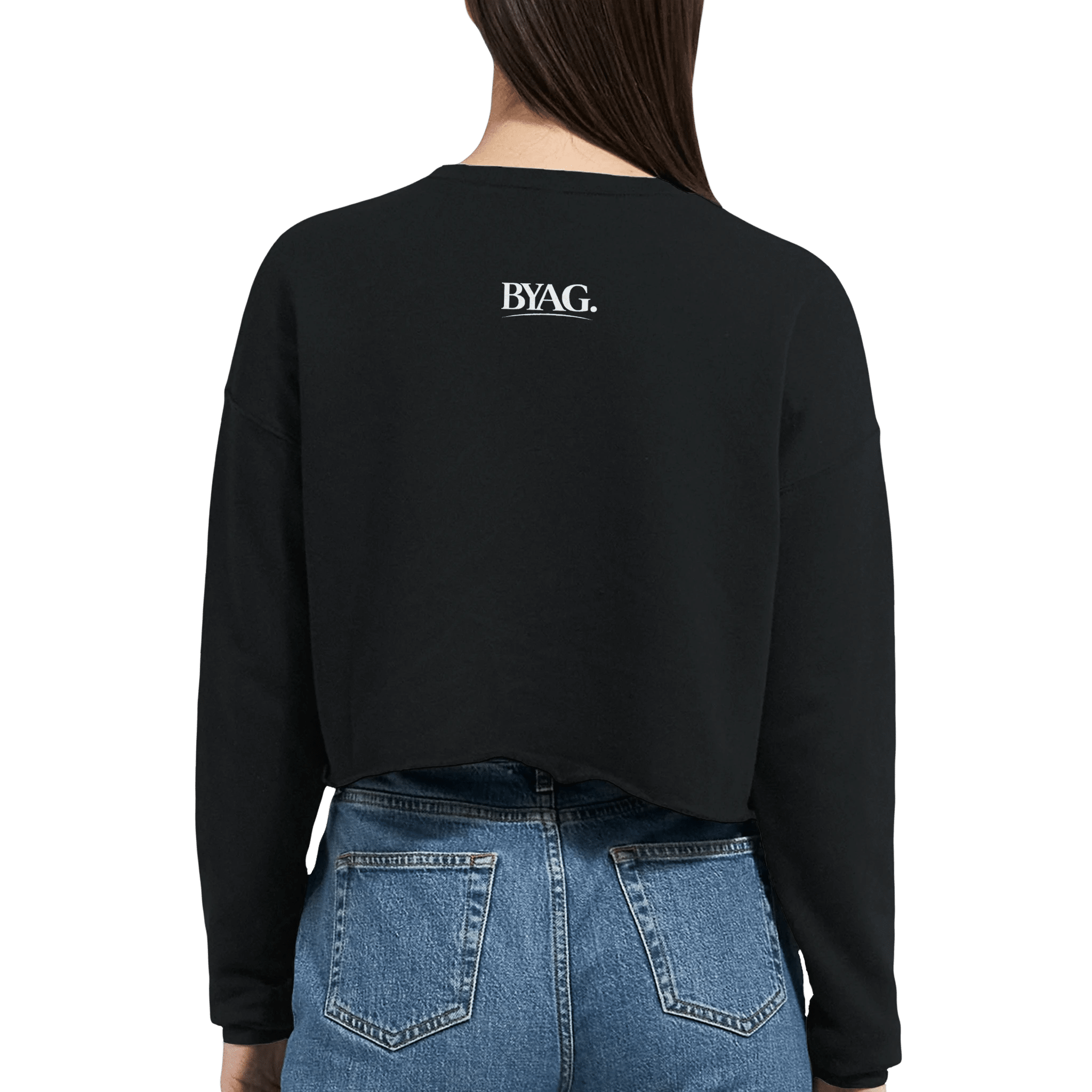 BYAG. Everyday Cropped Sweatshirt – Black - BYAG.DEPrint MaterialBYAG.DEBYAG.DE#original_value#S