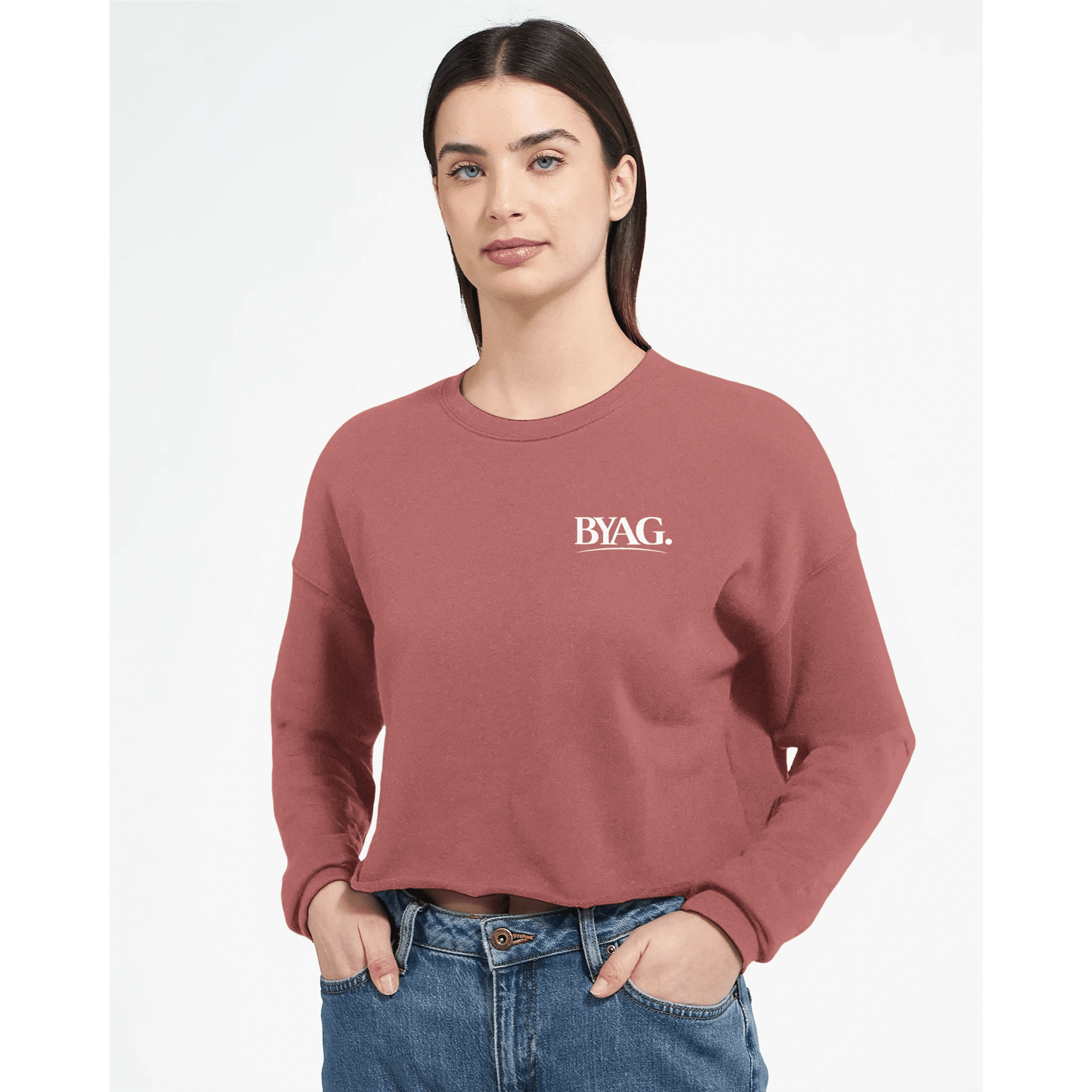 BYAG. Everyday Cropped Sweatshirt – Dusty Rose - BYAG.DEPrint MaterialBYAG.DEBYAG.DE#original_value#S
