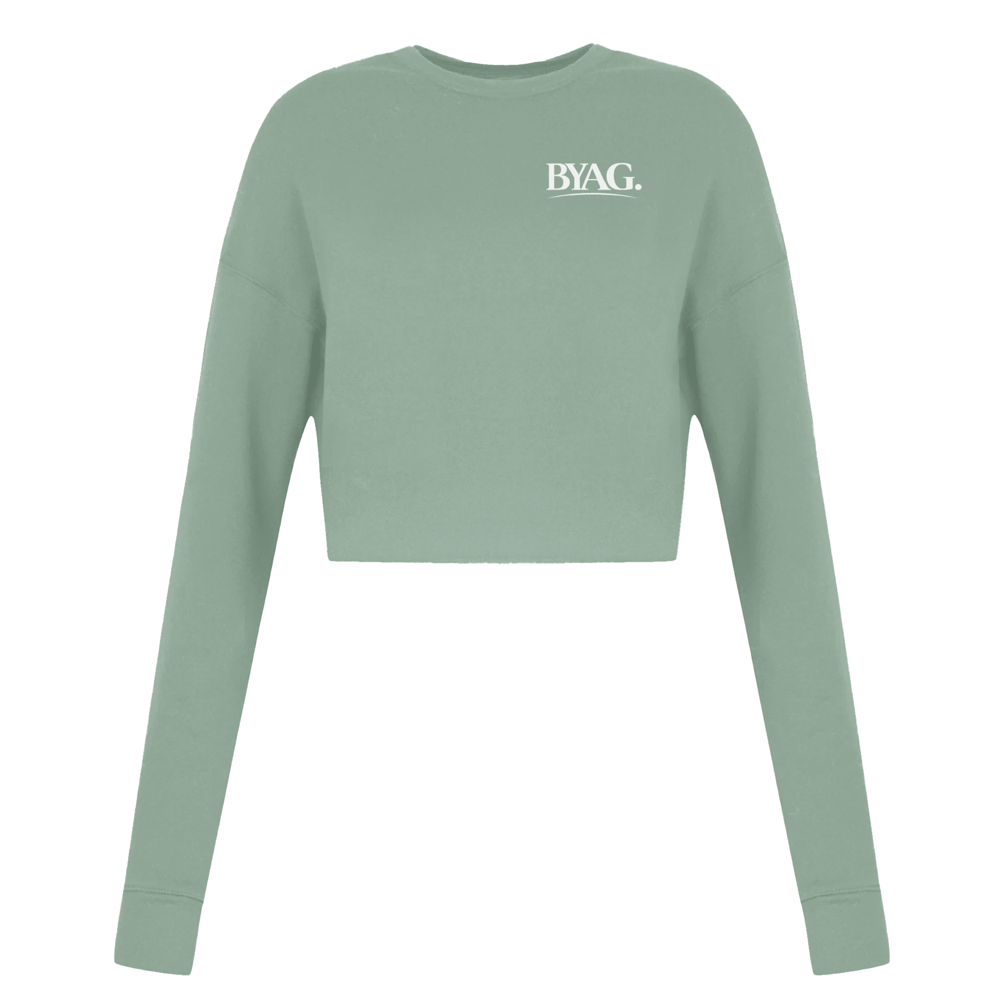 BYAG. Everyday Cropped Sweatshirt – Sage Green - BYAG.DEPrint MaterialBYAG.DEBYAG.DE#original_value#S