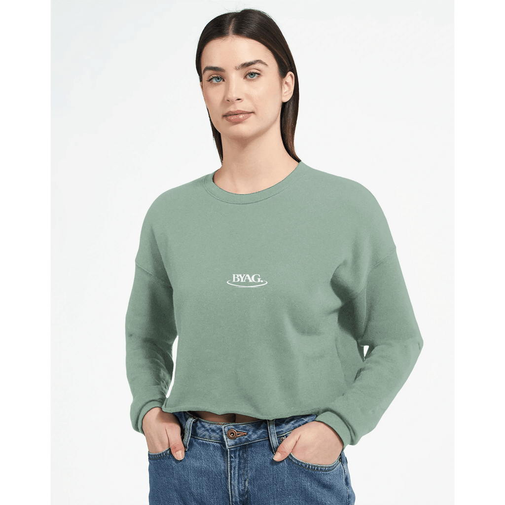 BYAG. Everyday Cropped Sweatshirt – Dusty Blue - BYAG.DEPrint MaterialBYAG.DEBYAG.DE#original_value#S