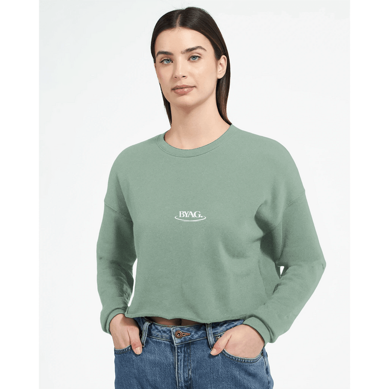 BYAG. Everyday Cropped Sweatshirt – Dusty Blue