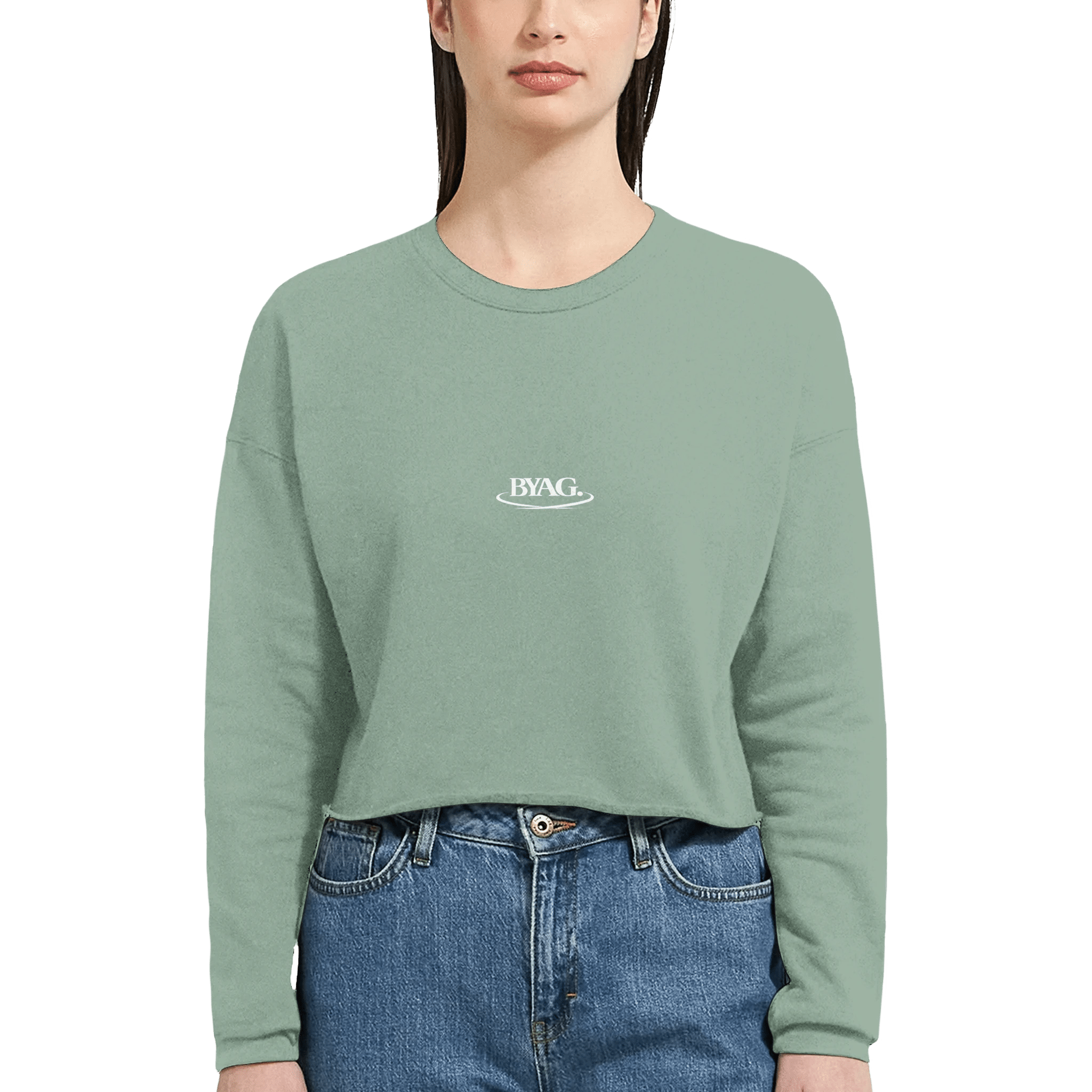 BYAG. Everyday Cropped Sweatshirt – Dusty Blue - BYAG.DEPrint MaterialBYAG.DEBYAG.DE#original_value#S