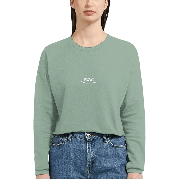 BYAG. Everyday Cropped Sweatshirt – Dusty Blue