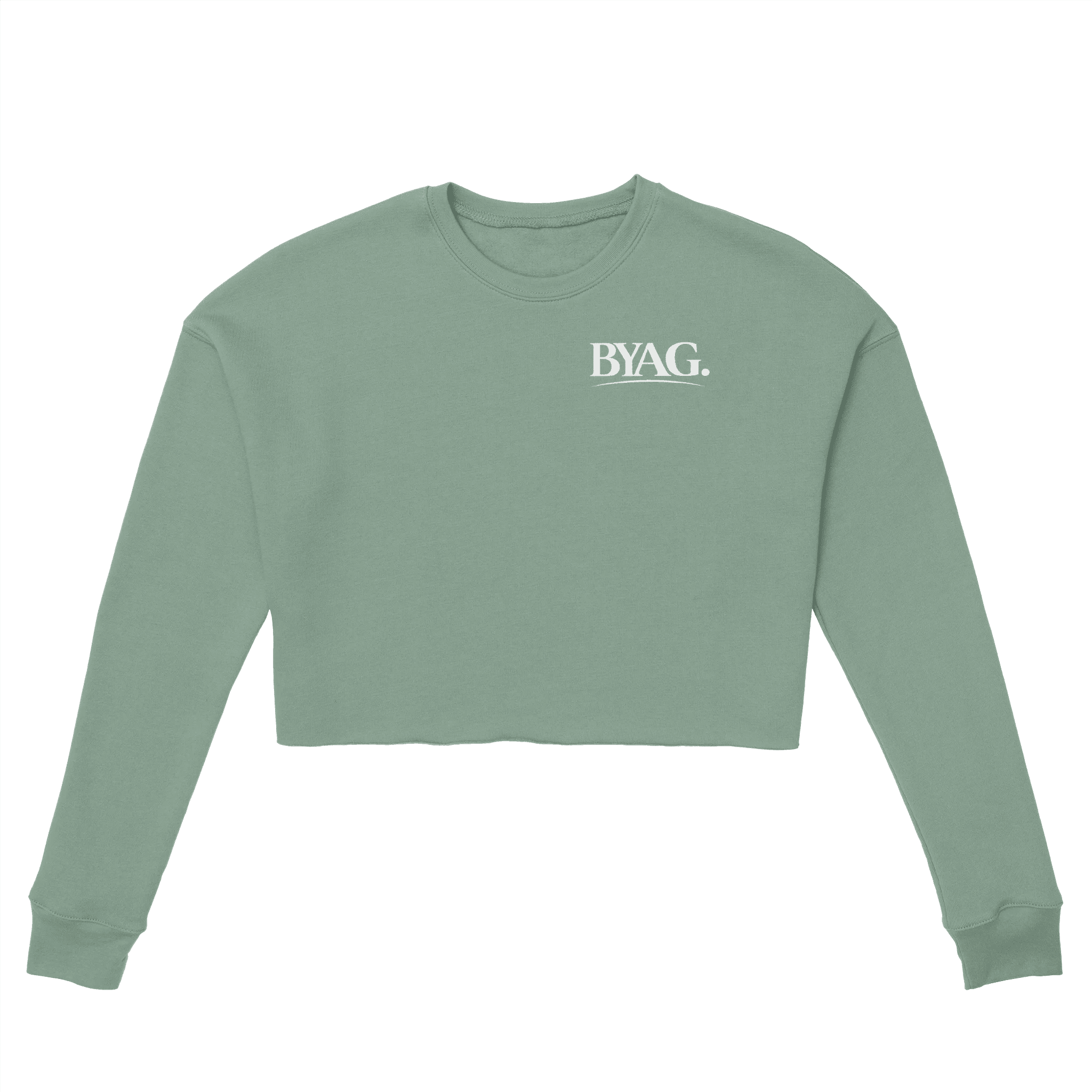 BYAG. Everyday Cropped Sweatshirt – Sage Green - BYAG.DEPrint MaterialBYAG.DEBYAG.DE#original_value#S