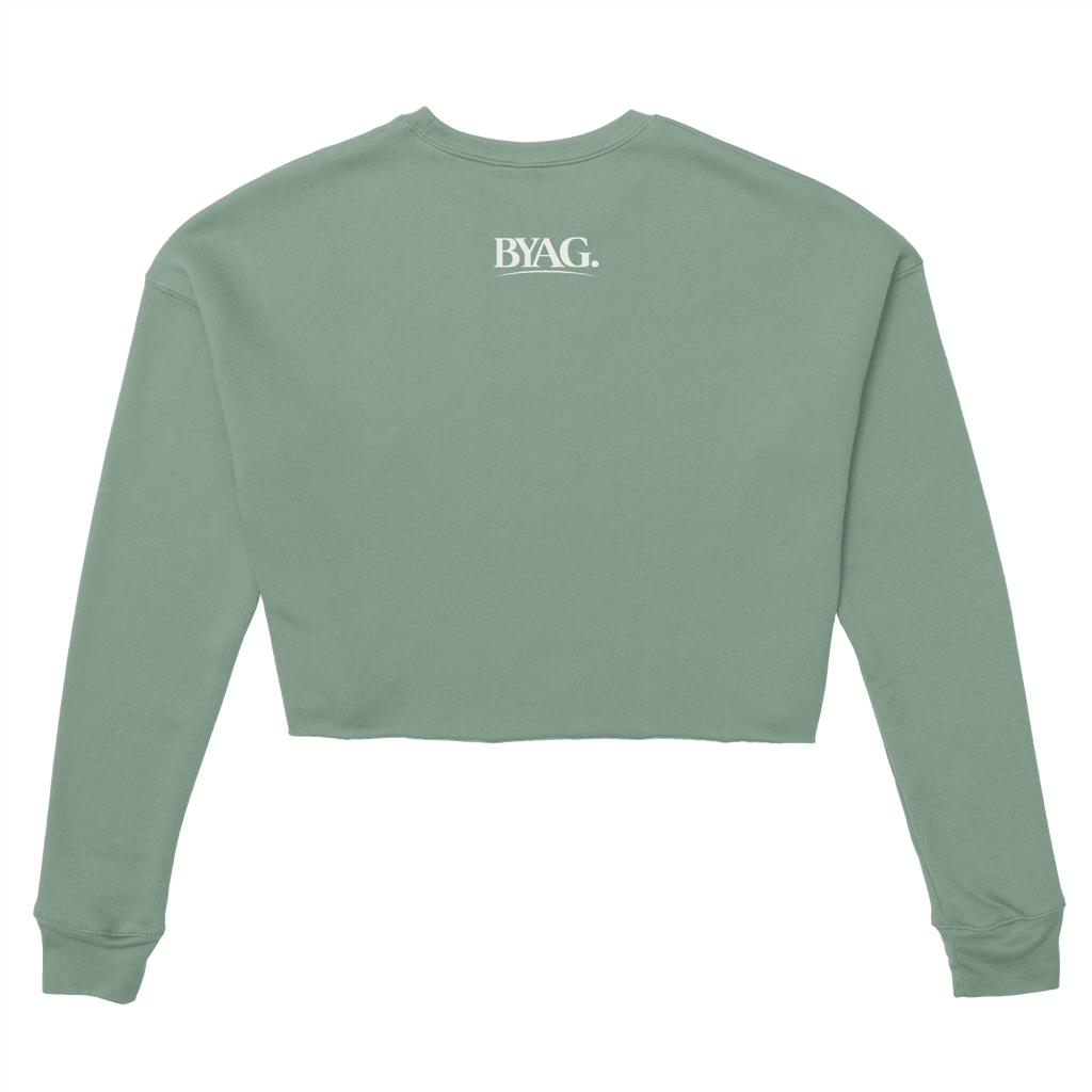 BYAG. Everyday Cropped Sweatshirt – Sage Green - BYAG.DEPrint MaterialBYAG.DEBYAG.DE#original_value#S