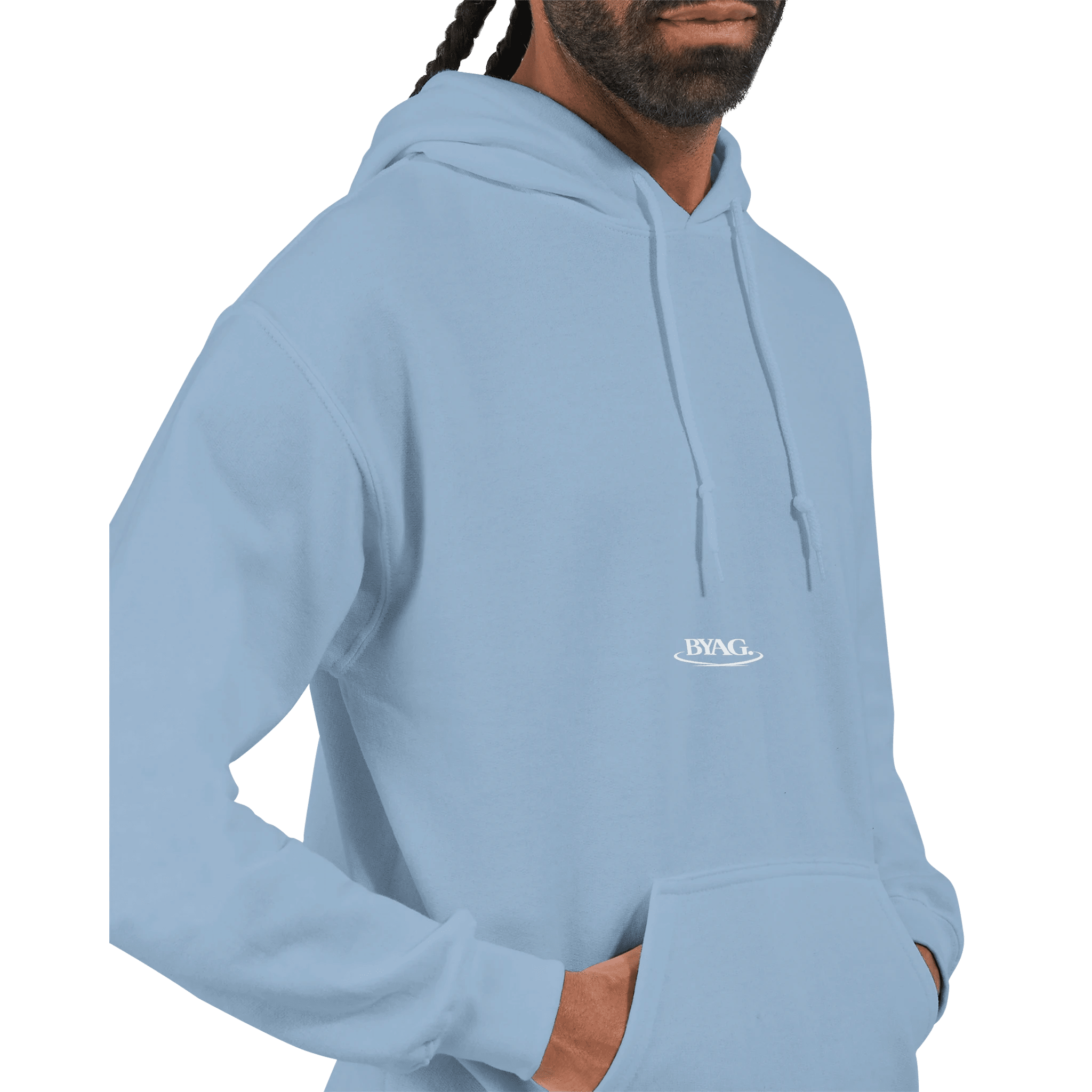 BYAG. Signature Hoodie – Soft Blue - BYAG.DEPrint MaterialBYAG.DEBYAG.DE#original_value#S