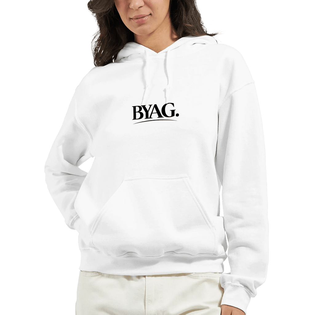 BYAG. Everyday Signature Hoodie – White - BYAG.DEPrint MaterialBYAG.DEBYAG.DE#original_value#S