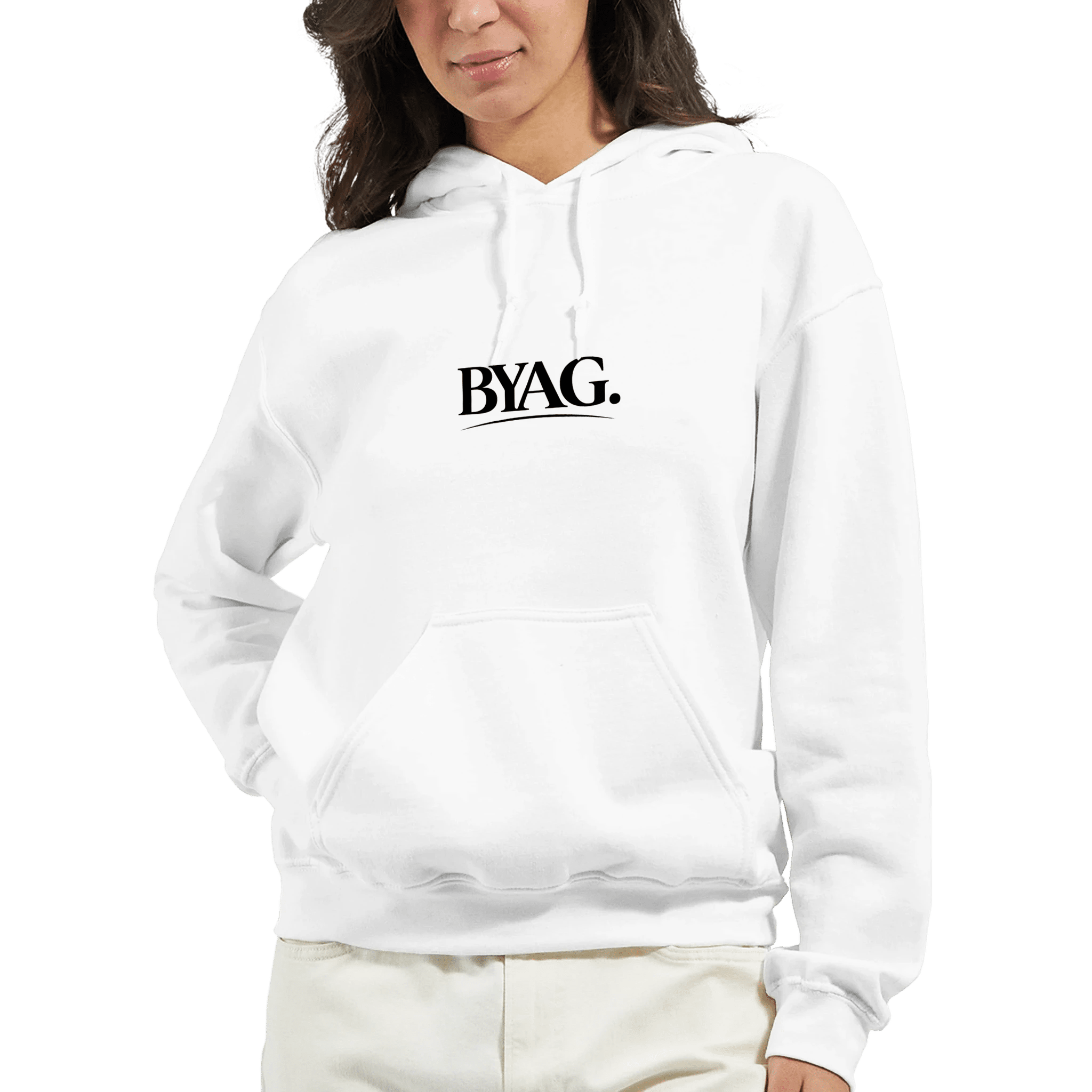 BYAG. Everyday Signature Hoodie – White - BYAG.DEPrint MaterialBYAG.DEBYAG.DE#original_value#S