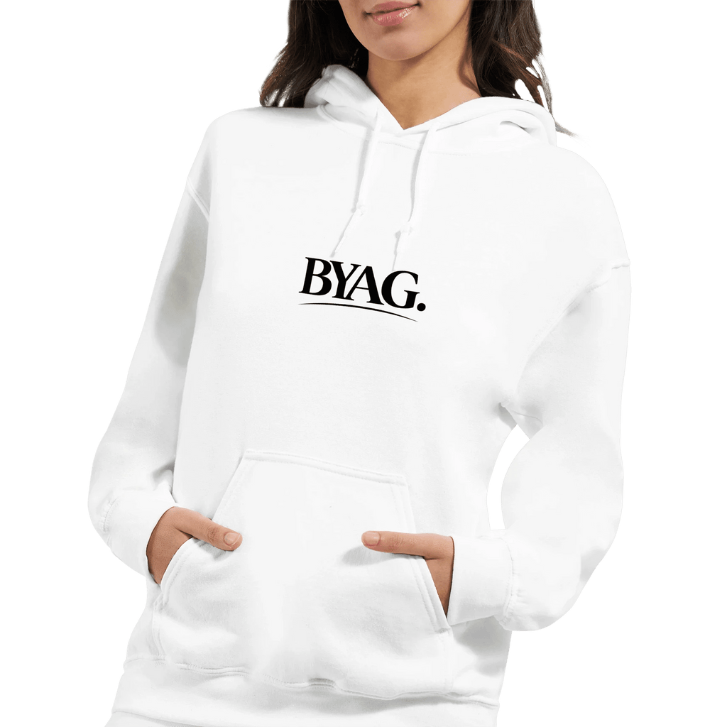BYAG. Everyday Signature Hoodie – White - BYAG.DEPrint MaterialBYAG.DEBYAG.DE#original_value#S