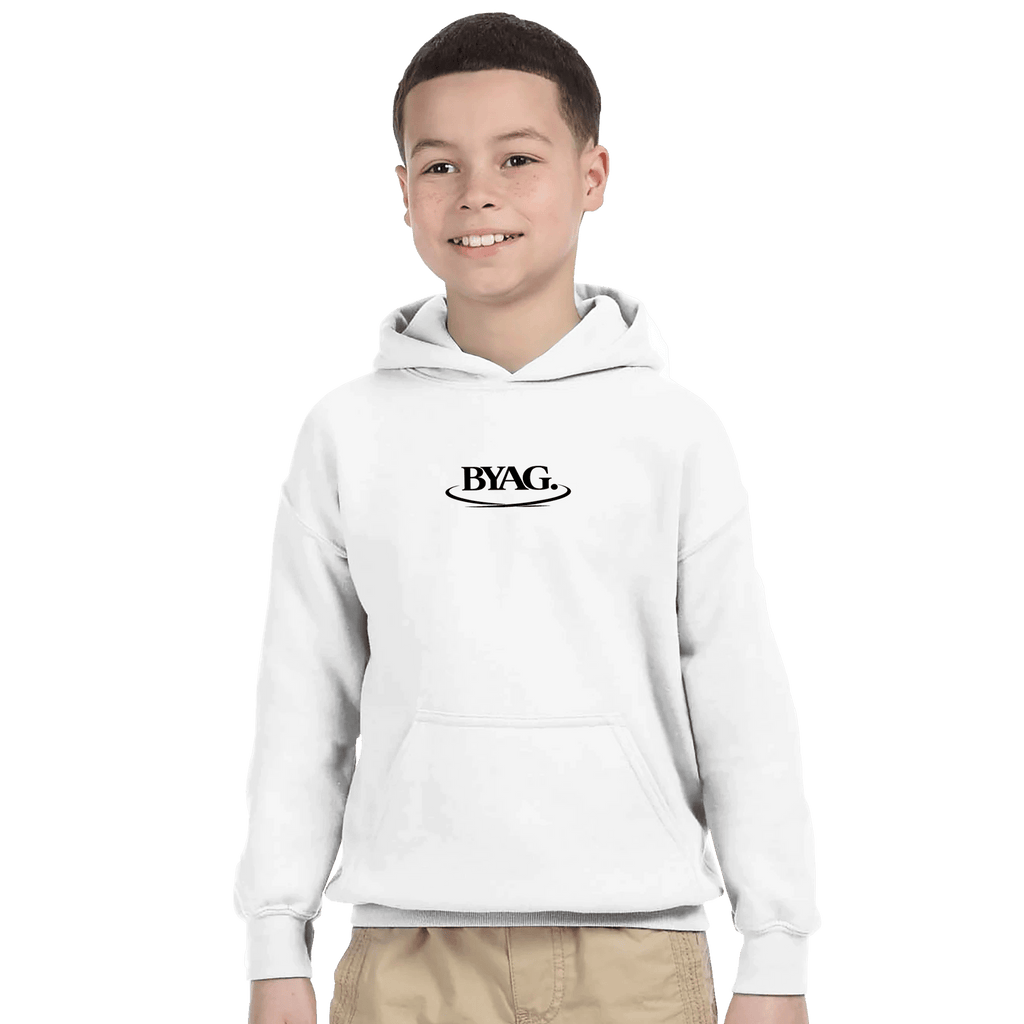 BYAG. Kids Everyday Hoodie – White - BYAG.DEPrint MaterialBYAG.DEBYAG.DE#original_value#XS