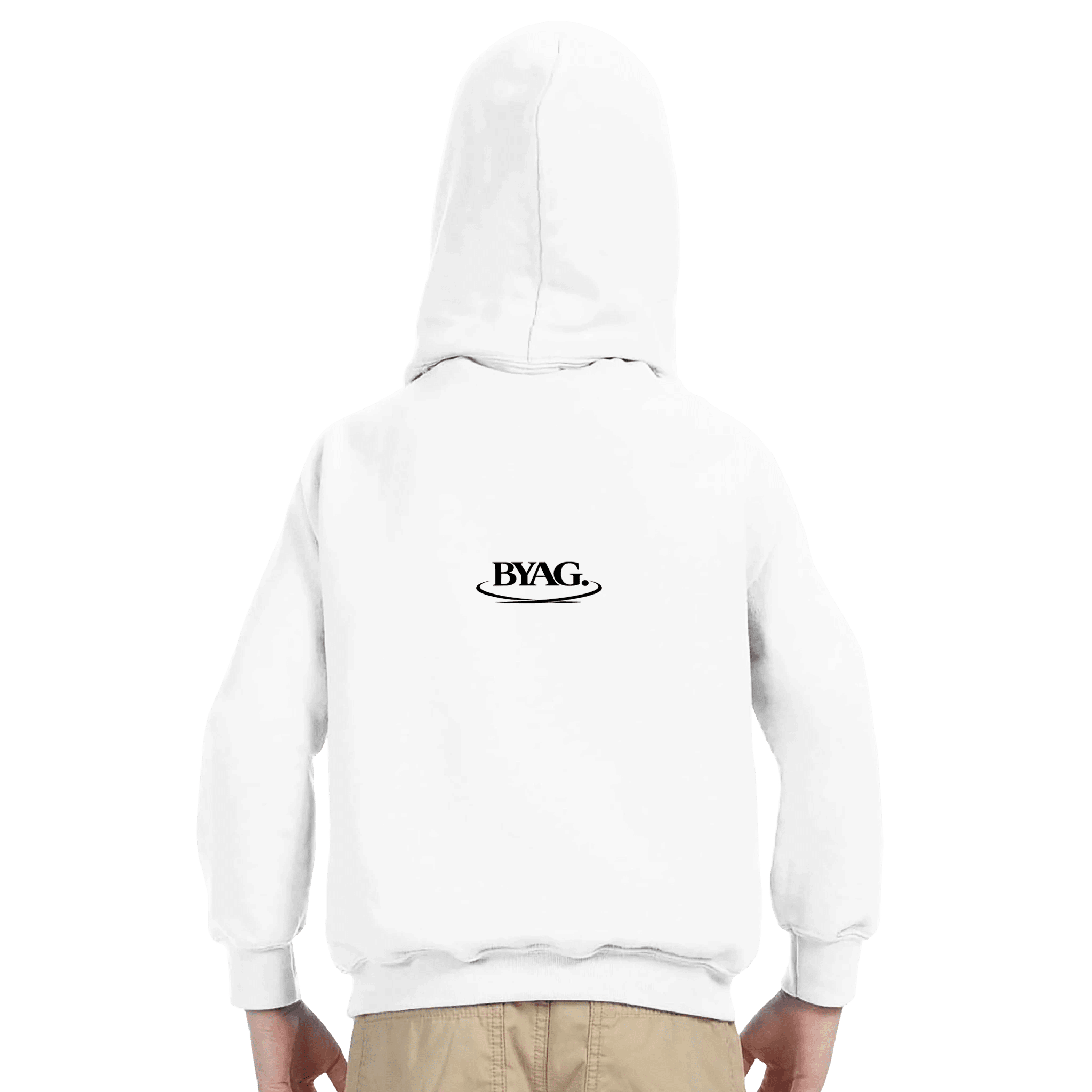 BYAG. Kids Everyday Hoodie – White - BYAG.DEPrint MaterialBYAG.DEBYAG.DE#original_value#XS