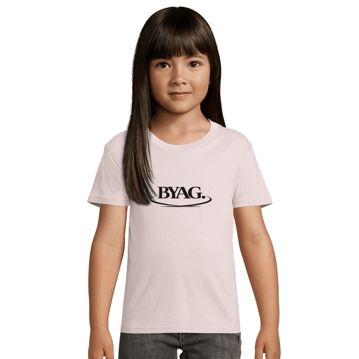 BYAG. Kids Organic T-Shirt – Pale Pink