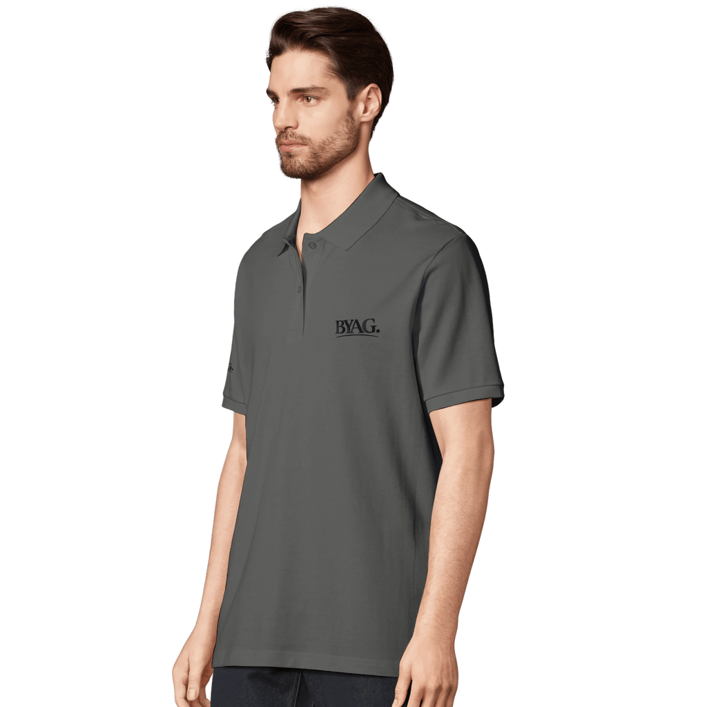 BYAG. Organic Polo Shirt – Grey - BYAG.DEPrint MaterialBYAG.DEBYAG.DE#original_value#XXS