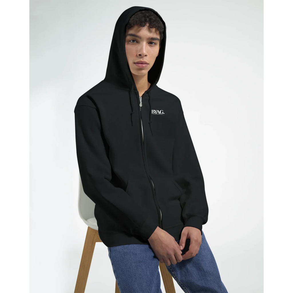 BYAG. Organic Zip Hoodie – Black - BYAG.DEPrint MaterialBYAG.DEBYAG.DE#original_value#S