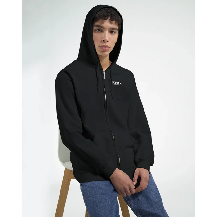 BYAG. Organic Zip Hoodie – Black