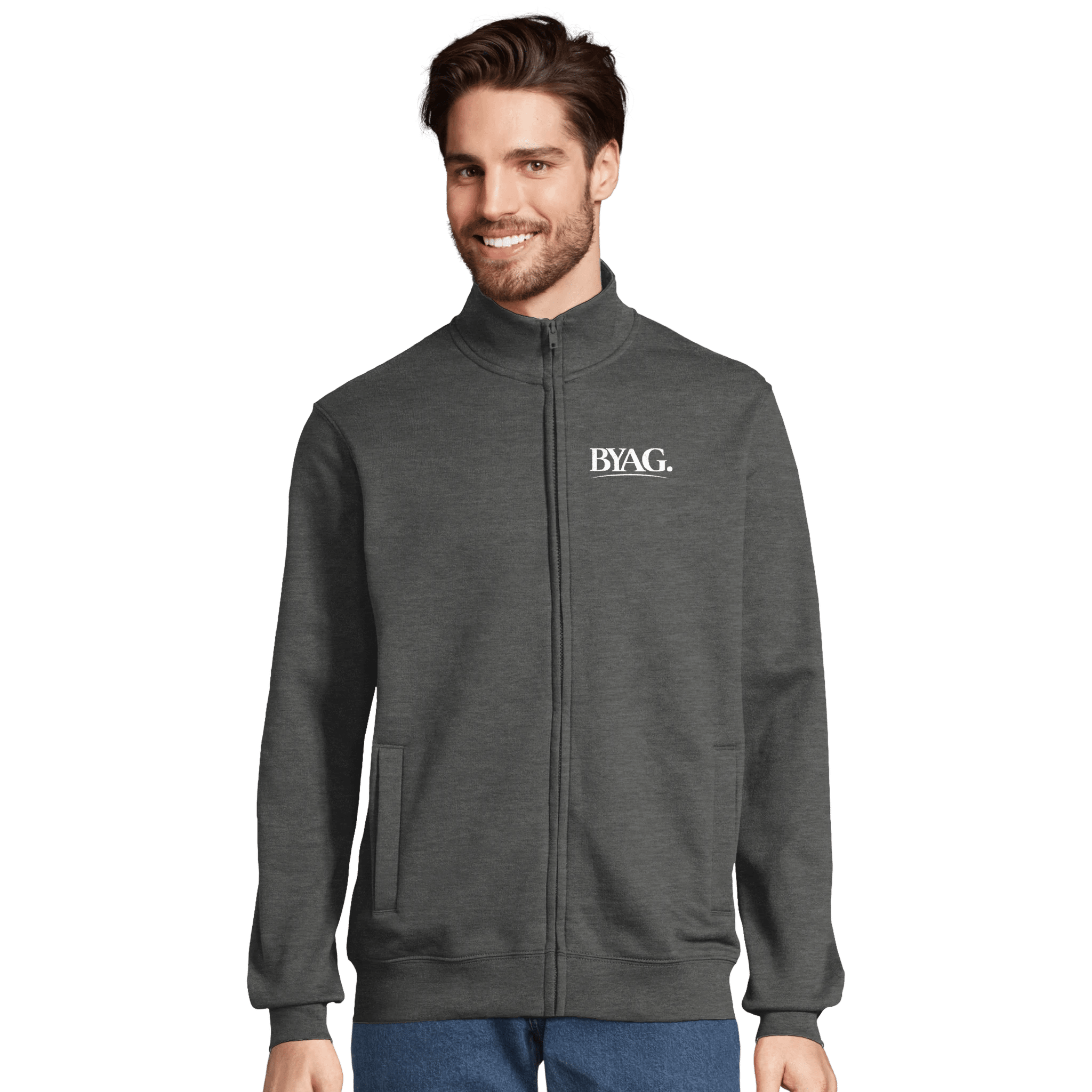 BYAG. Core Full Zip Hoodie – Grey - BYAG.DEPrint MaterialBYAG.DEBYAG.DE#original_value#XS