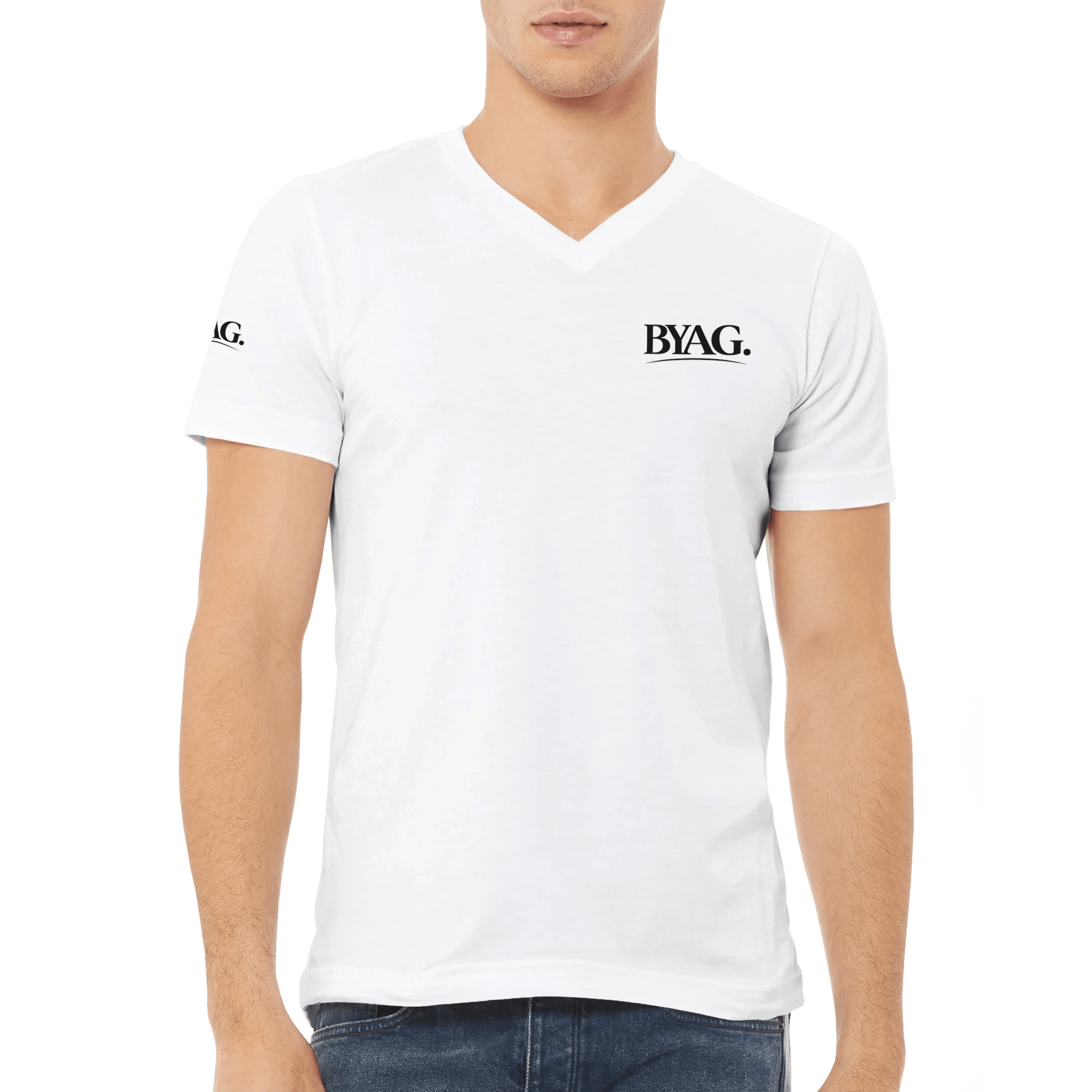 BYAG. Everyday V-Neck T-shirt – White - BYAG.DEPrint MaterialBYAG.DEBYAG.DE#original_value#Default Title