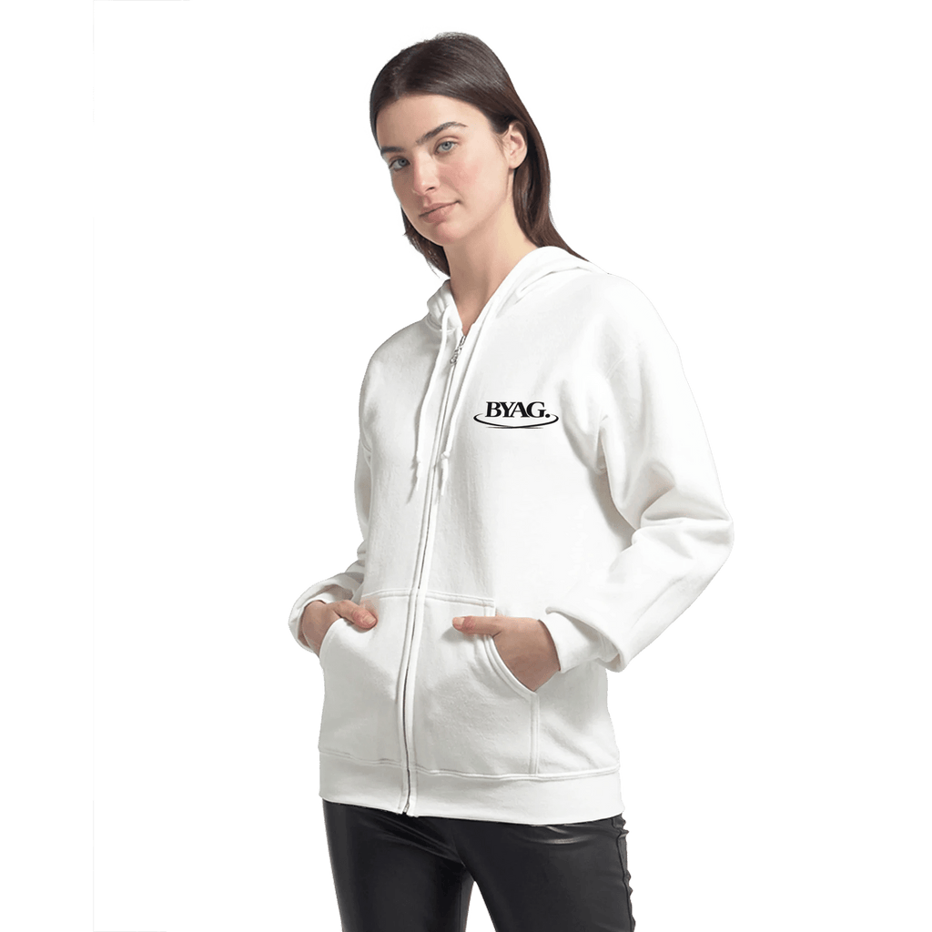 BYAG. Organic Zip Hoodie – White - BYAG.DEPrint MaterialBYAG.DEBYAG.DE#original_value#S