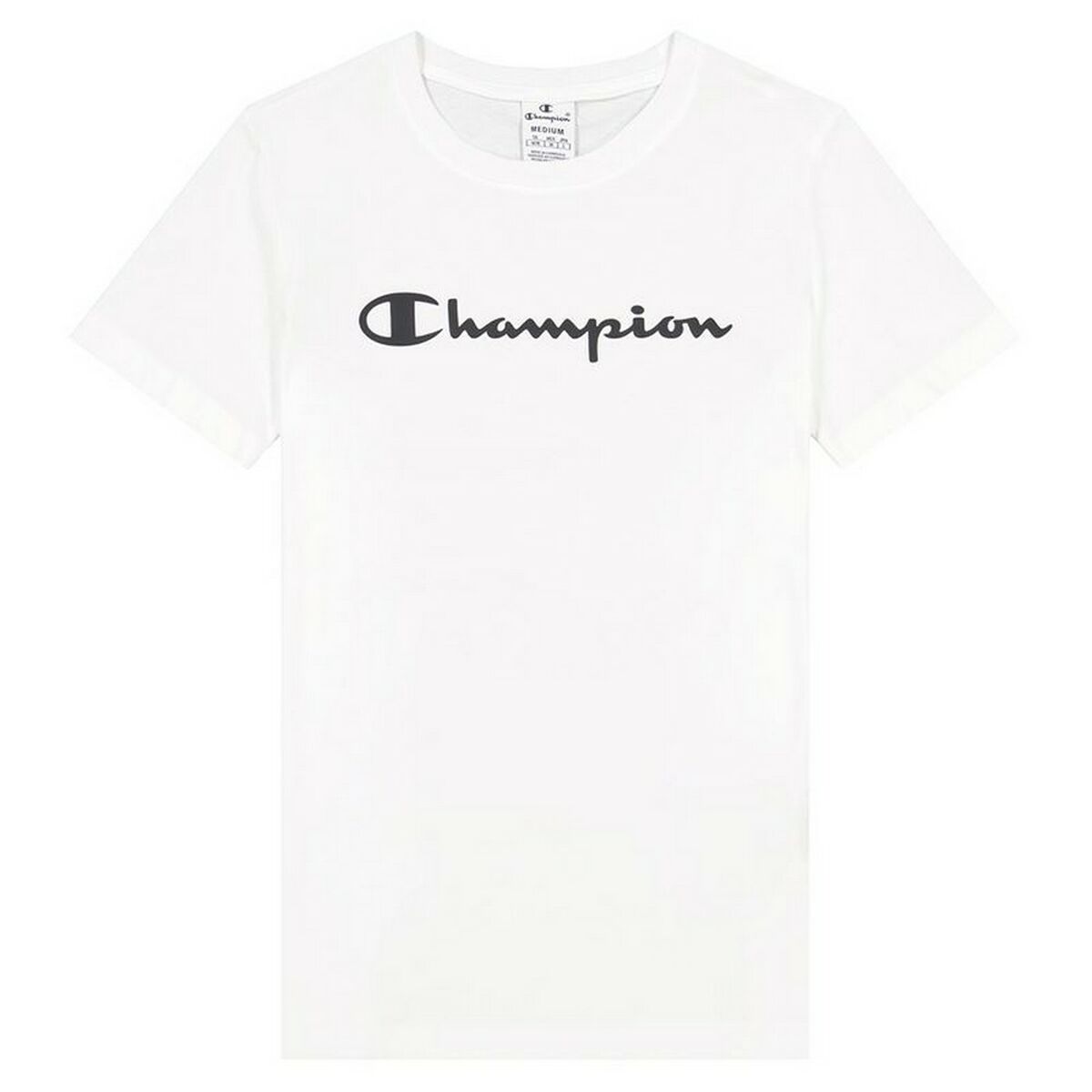 Champion Damen Kurzarm T-Shirt Big Script Logo - BYAG.T-ShirtChampionBYAG.S6438331Champion Damen Kurzarm T-Shirt Big Script Logo – XSXS