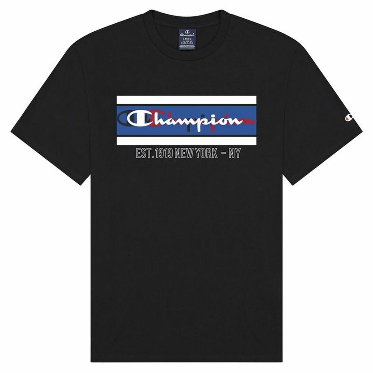 Champion Herren Kurzarm T-Shirt New York Schwarz - BYAG.T-ShirtChampionBYAG.S6444962Champion Herren Kurzarm T-Shirt New York Schwarz – XSXS