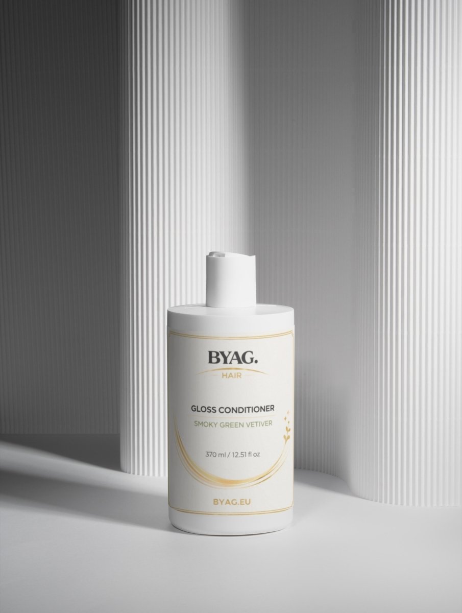 BYAG gloss hair conditioner smoky green vetiver
