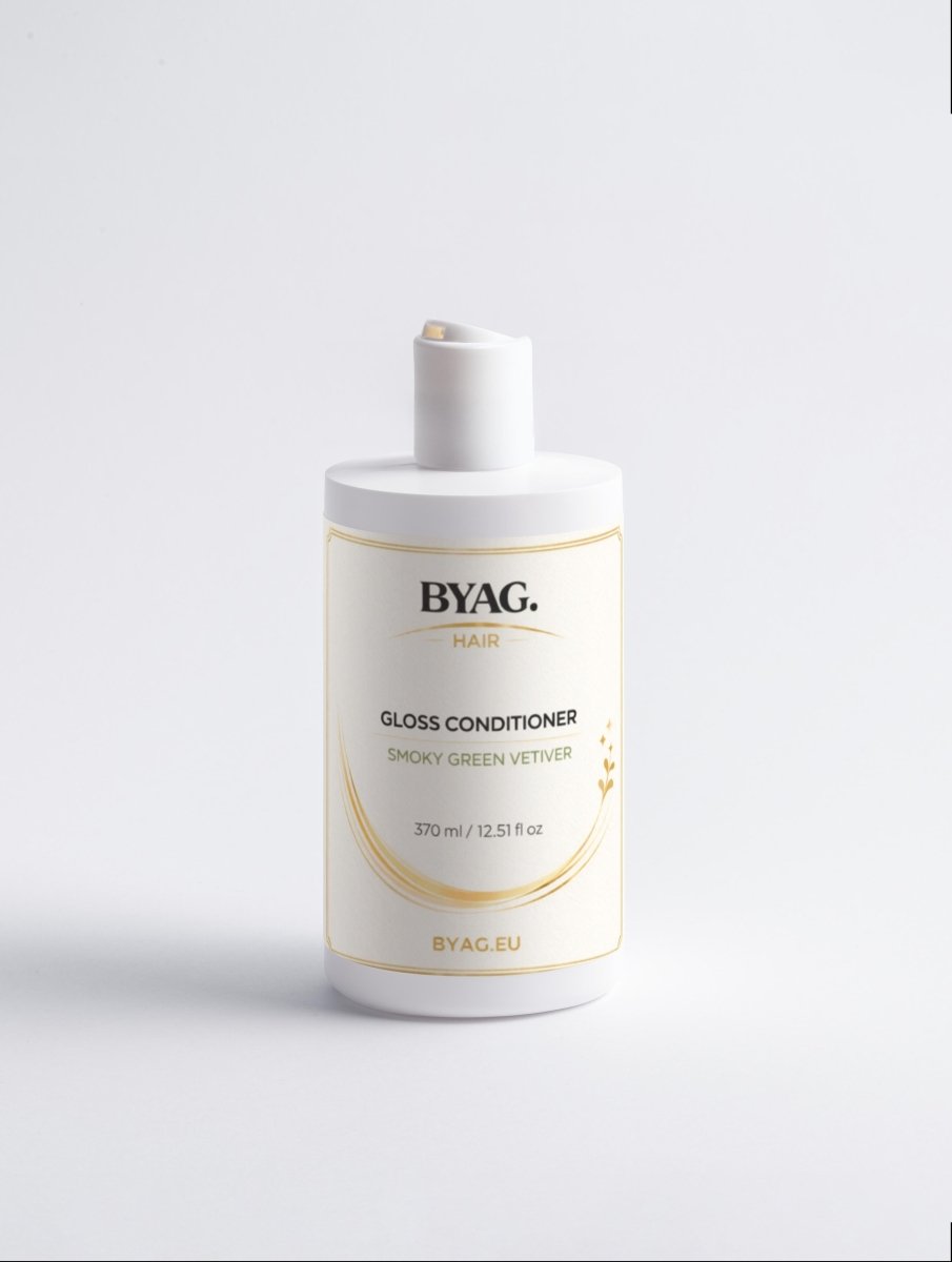 BYAG gloss hair conditioner smoky green vetiver