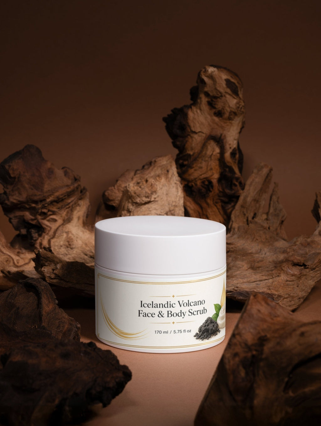BYAG Icelandic Volcano Face and Body Scrub with volcanic sand exfoliation