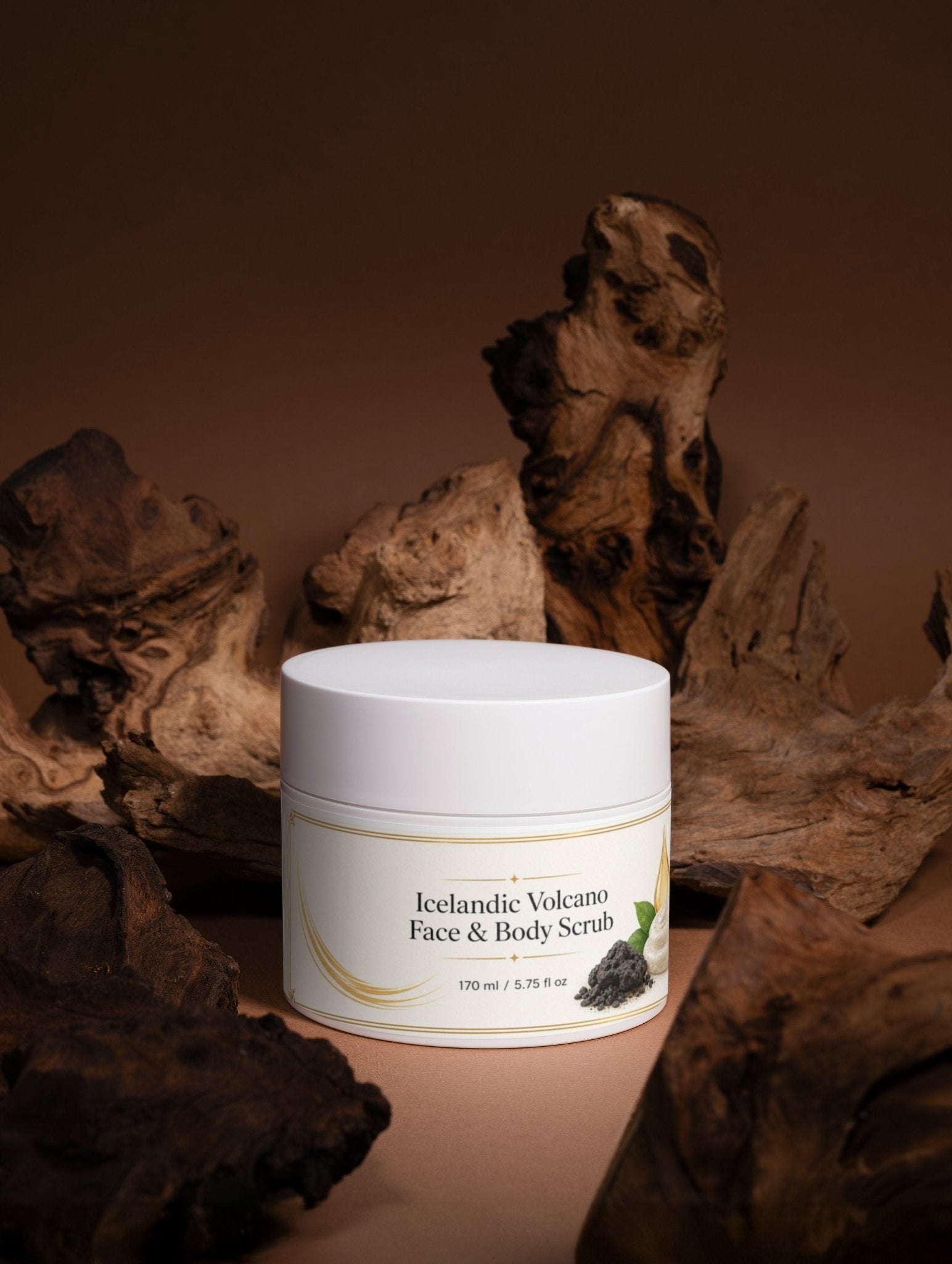 BYAG Icelandic Volcano Face and Body Scrub with volcanic sand exfoliation