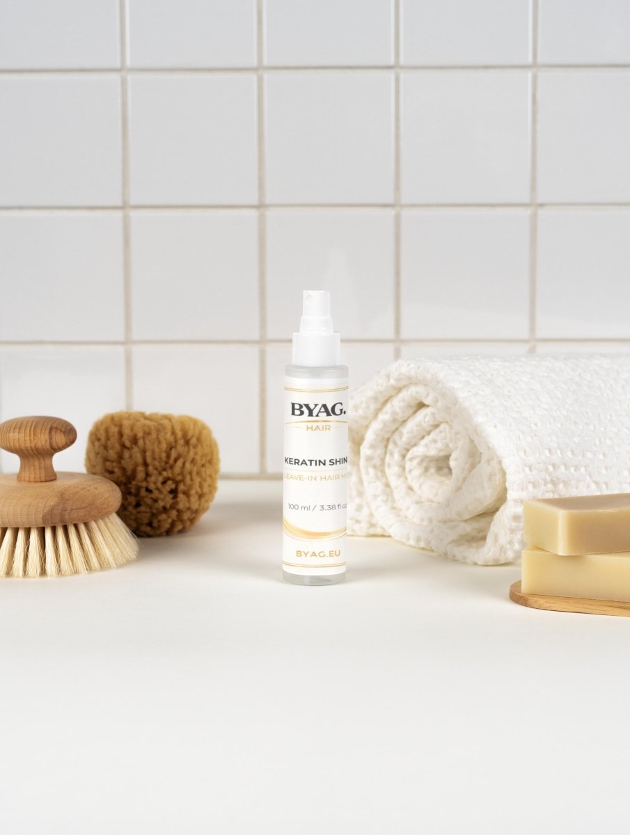 BYAG keratin leave in hair mist shine